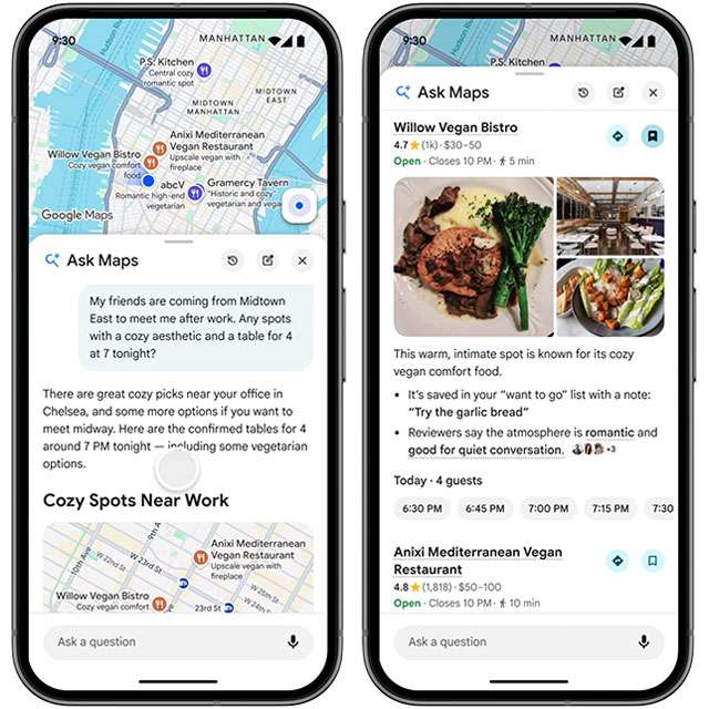 Come funziona Ask Maps di Google Maps
