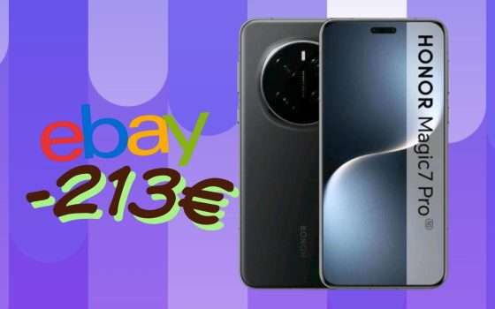 HONOR Magic7 Pro (12/512GB) a 213€ in meno su eBay con il codice segreto