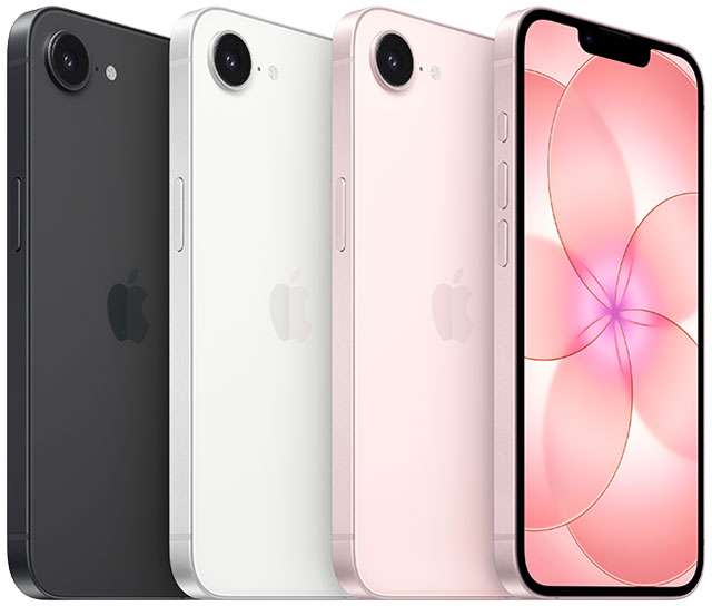 Il design di iPhone 17e in tre colorazioni