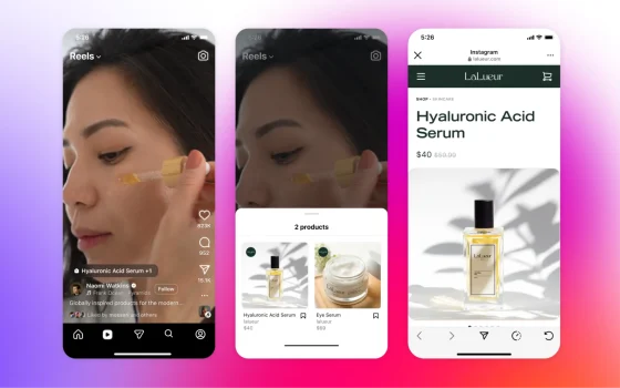 Nei Reel e nei post di Instagram e Facebook arrivano i link affiliati