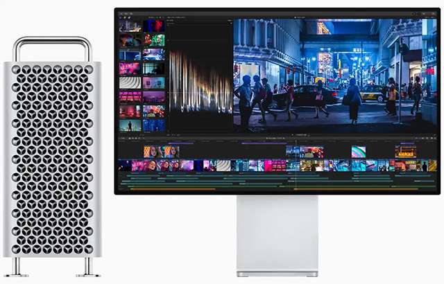 Il Mac Pro e il monitor Pro Display XDR