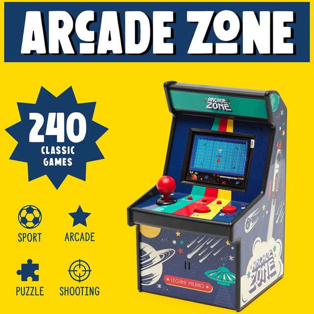 Il mini cabinato Arcade Zone di Legami con 240 giochi