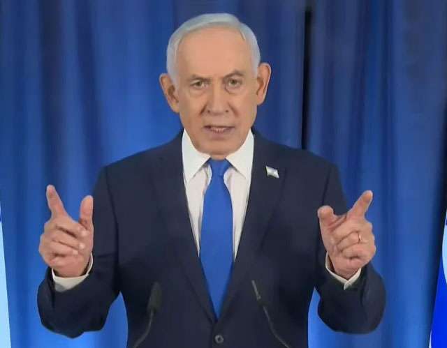 Benjamin Netanyahu in conferenza stampa