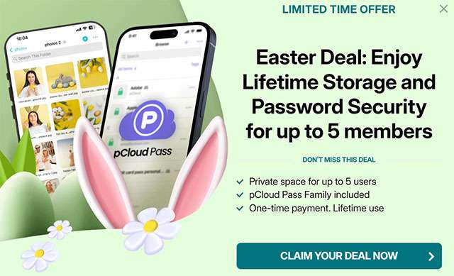 La promo di Pasqua per il cloud storage su pCloud
