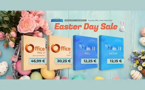 Ultima occasione per i saldi di Pasqua: oltre il 90% di sconto sulle licenze a vita di Office 2021 Pro e Windows 11 Pro