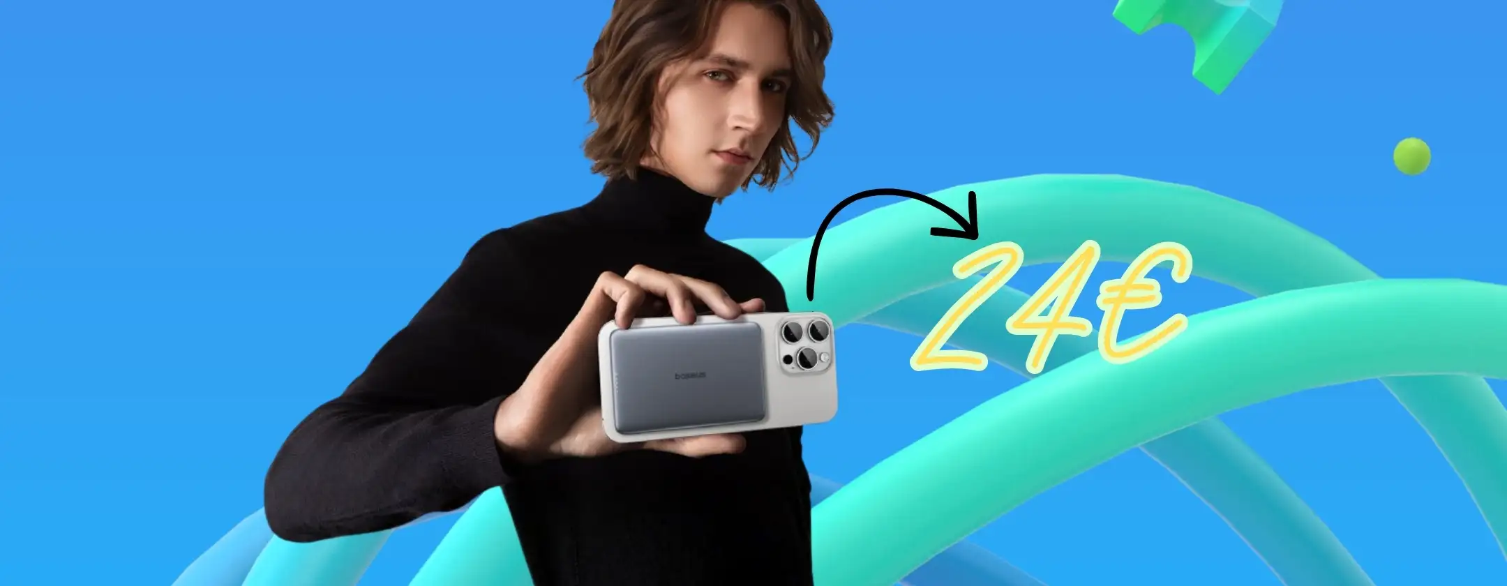 Power Bank Magsafe ultra-slim da 5000mAh + porta USB a soli 24€