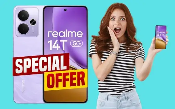 realme 14T 5G da 256GB a soli 179€ è un best buy assoluto (Amazon)