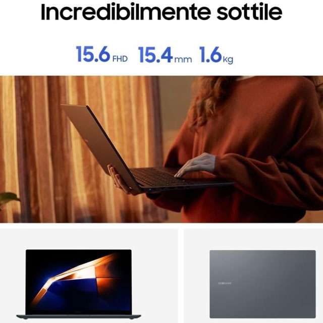 Le dimensioni del Samsung Galaxy Book4