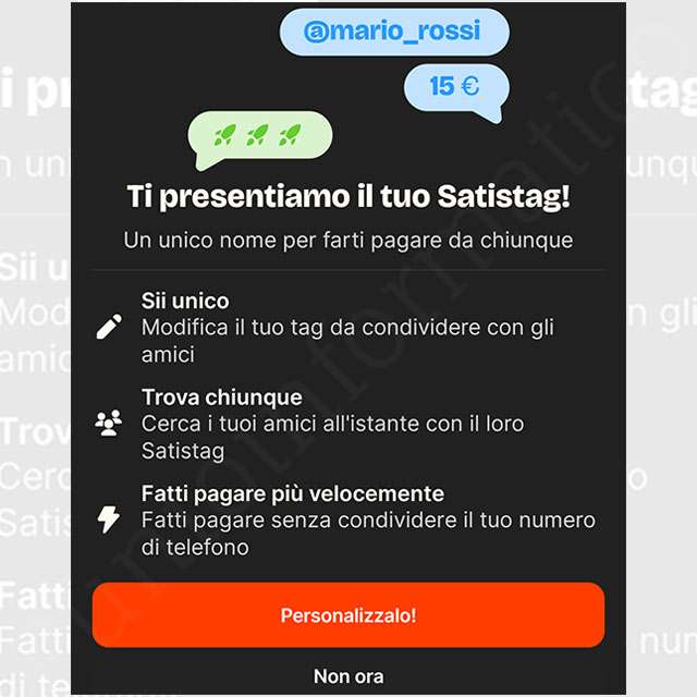 Primo avvistamento per i Satistag di Satispay