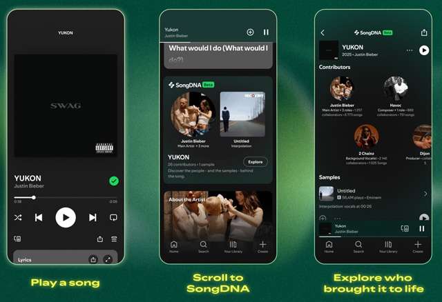 La nuova funzionalità SongDNA di Spotify