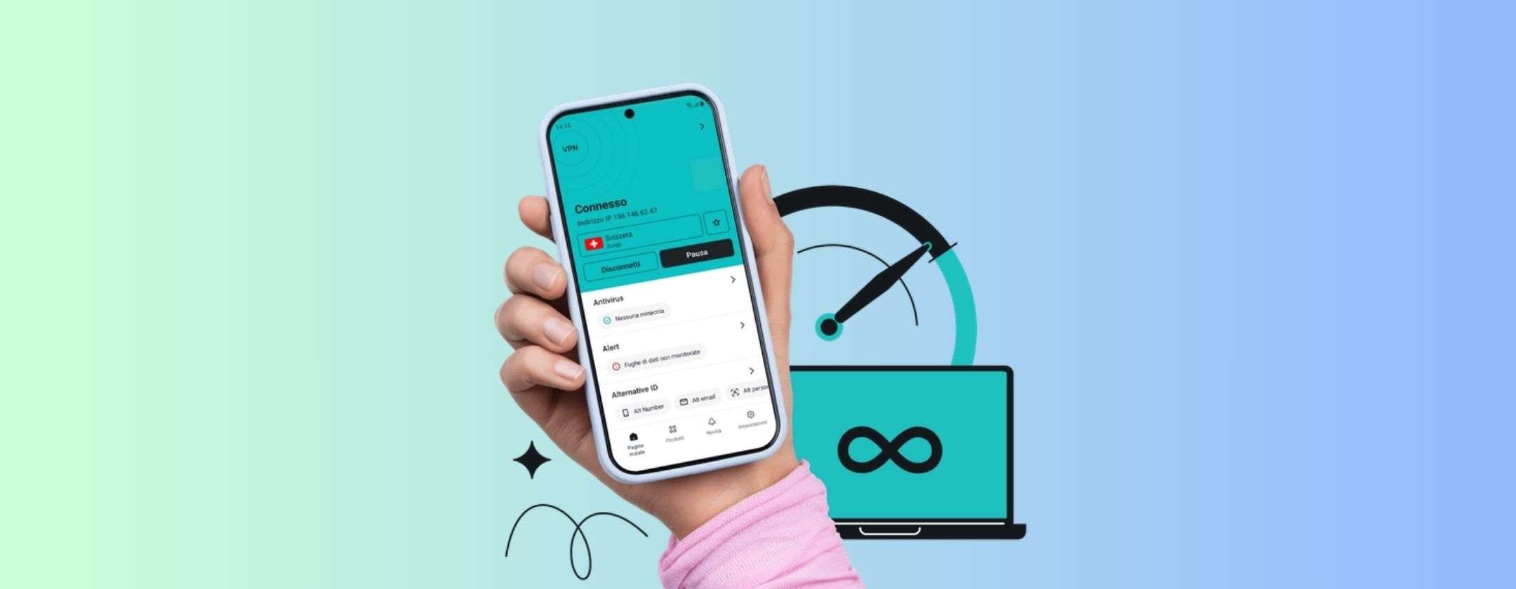 Surfshark VPN da 1,79€ con dispositivi illimitati, sicurezza e blocco annunci