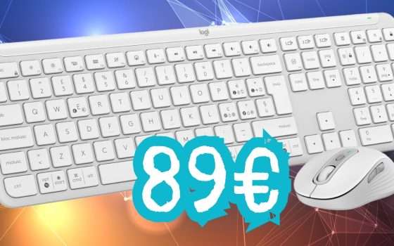 Tastiera e mouse wireless con il Kit Logitech MK950 Signature Slim a 89€