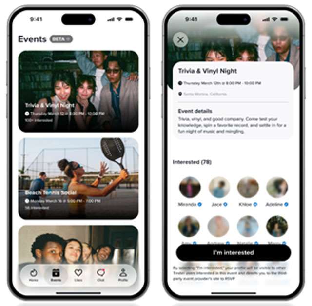 Alcune delle novità annunciate da Tinder