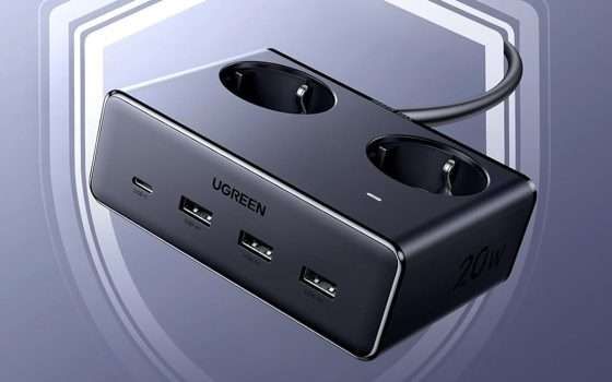 La multipresa 6-in-1 di UGREEN con porte USB crolla di prezzo