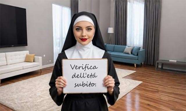 Verifica dell'età: il messaggio sulla homepage del sito porno bloccato da AGCOM