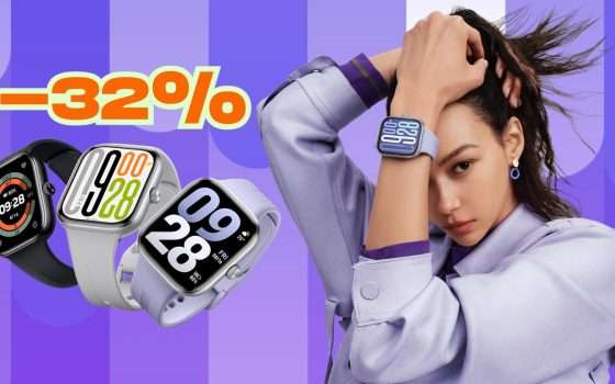Xiaomi Redmi Watch 5 con display AMOLED e chiamate Bluetooth (-32%)