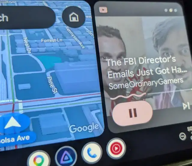 Il player di YouTube su Android Auto