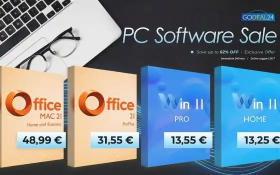 Super sconti software: Office 2021 Pro a vita a 31,55€ e Windows 11 Pro a soli 13,55€!