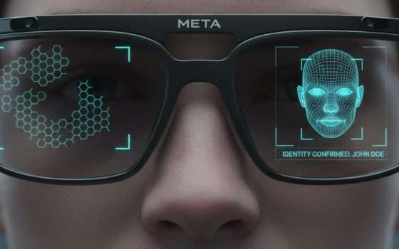 Smart glass Meta con riconoscimento facciale: privacy a rischio