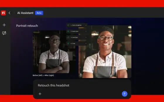 Adobe lancia assistente AI che usa Photoshop al posto dell'utente
