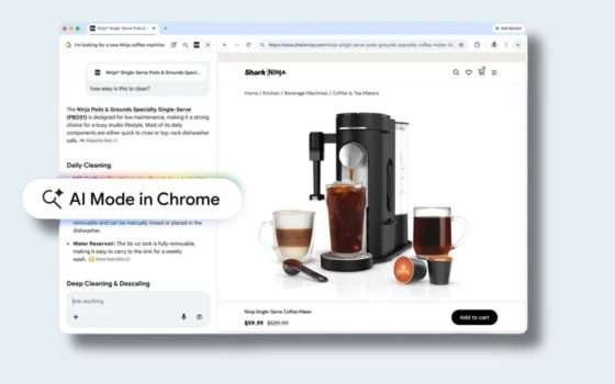 AI Mode di Google apre link accanto alla chat e cerca nelle schede