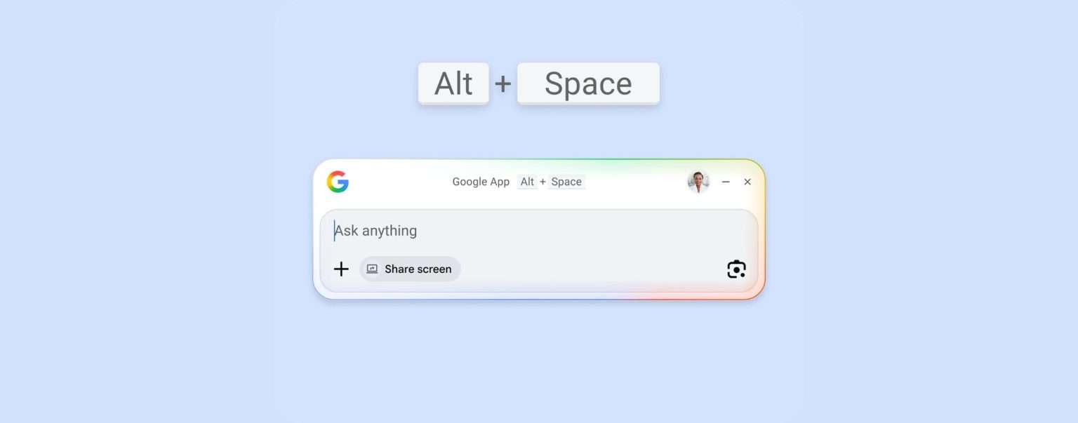 Anteprima: Google aggiorna la sua app per Windows con AI Mode
