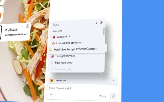 Chrome lancia le Skill: prompt AI salvabili e riutilizzabili