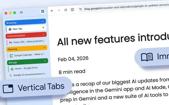 Google ha ceduto: arrivano le schede verticali su Chrome