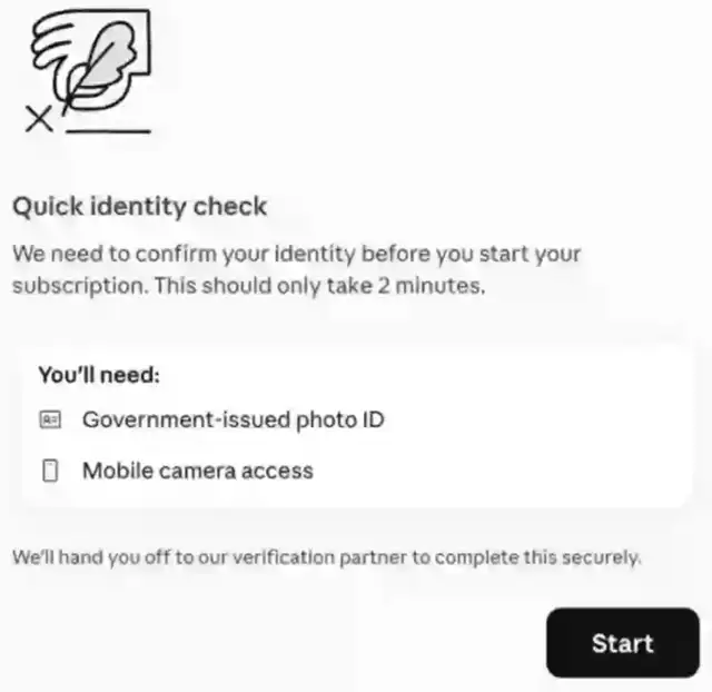La verifica dell'identità richiesta da Claude