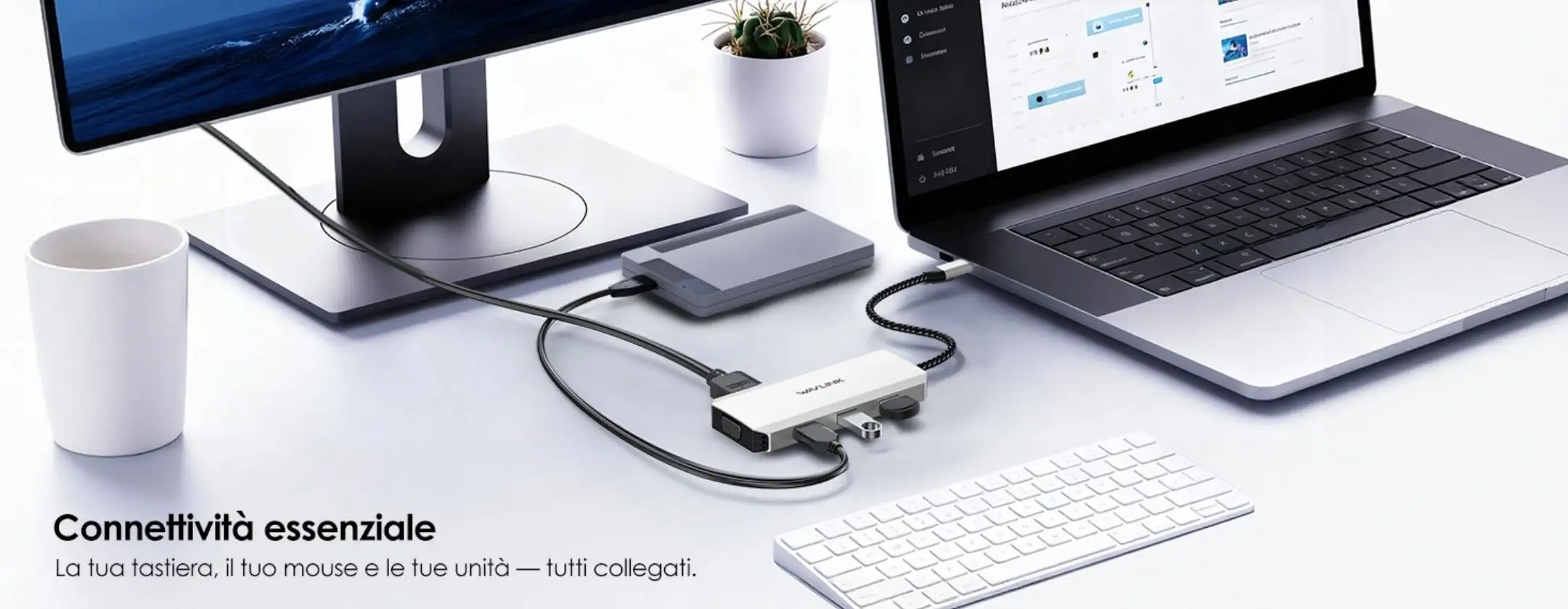 Docking Station 8 in 1 per laptop a soli 24€ su Amazon