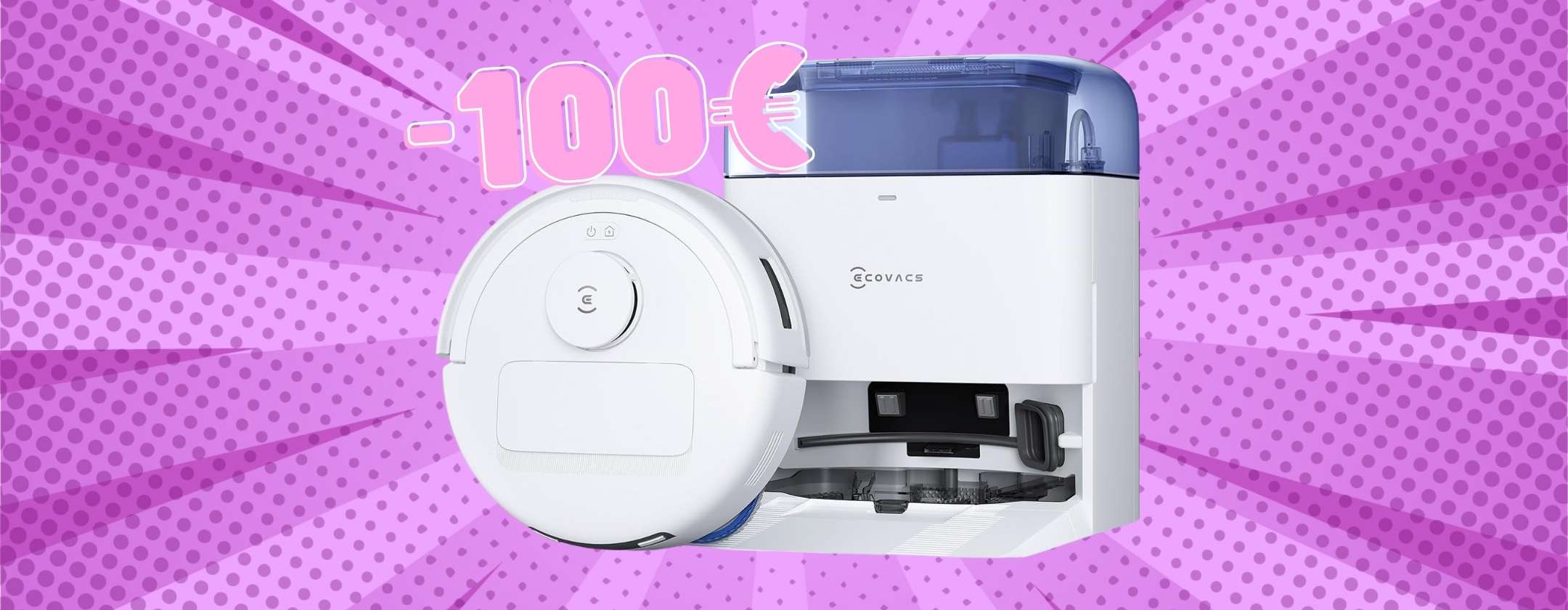 ECOVACS DEEBOT MINI: robot con aspirazione da 9000Pa e spazzole per lavaggio