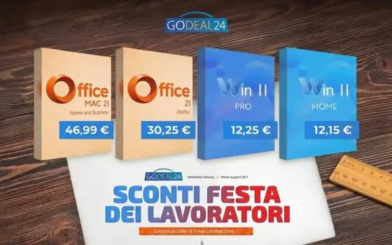 Approfitta degli sconti per la Festa dei Lavoratori: paga una sola volta e ottieni Office 2021 Professional o Windows 11 Pro per sempre