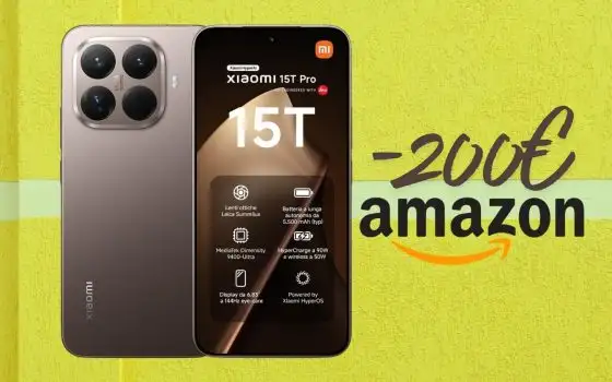 Foto da paparazzo e ricarica lampo: Xiaomi 15T Pro in offerta su Amazon