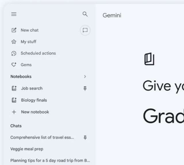 I notebook in Gemini