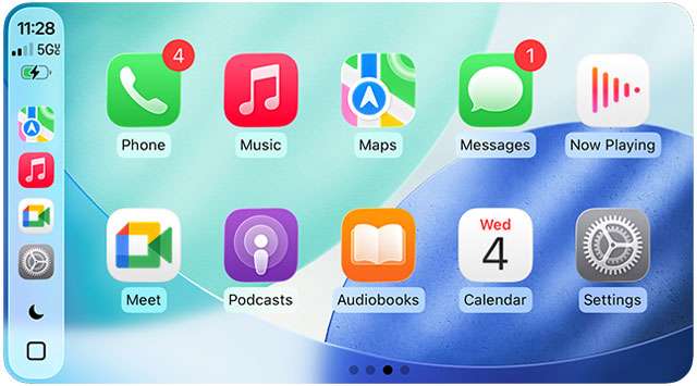 L'app di Google Meet su CarPlay