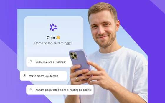 Crea il tuo sito web l'AI di Hostinger: solo 2,99 euro/mese