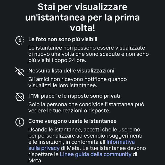 Gli Instagram Instants in Italia sono le istantanee