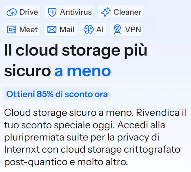 Tutti gli strumenti inclusi nella soluzione all-in-one di InternXT: non c'è solo il cloud storage