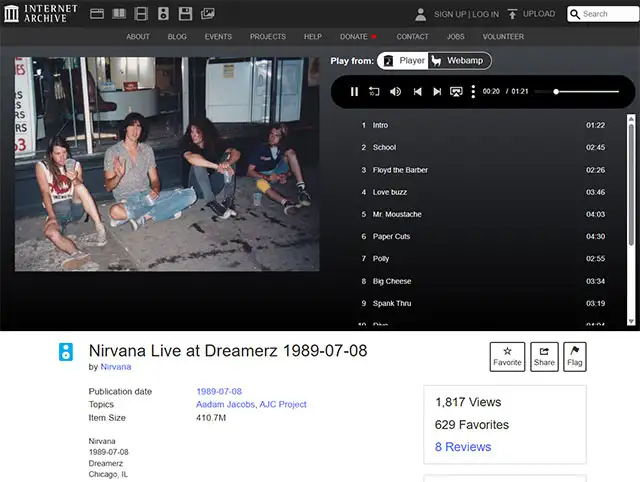 Il live dei Nirvana nell'archivio di Aadam Jacobs