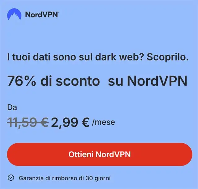 La promozione di NordVPN: -76% sull'abbonamento di 2 anni