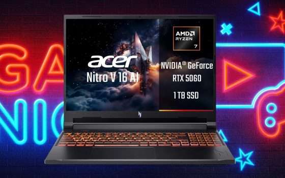 Notebook da Gaming acer Nitro con GeForce RTX 5060 e Ryzen 7