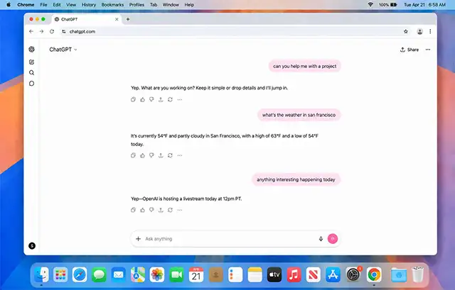 Lo screenshot non screenshot condiviso da OpenAI su X