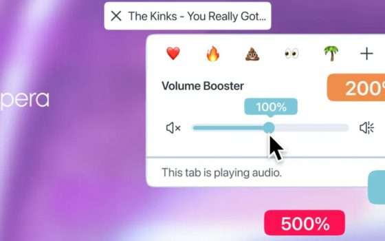 Opera alza il volume delle schede fino al 500%, basta estensioni