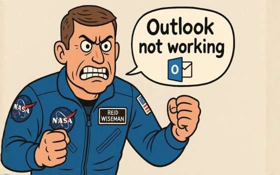 Outlook non funziona nello spazio, poveri astronauti di Artemis II...