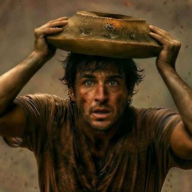 Il volto dell'uomo col mortaio di Pompei ricostruito dall'AI