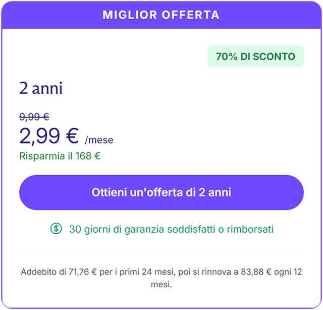 La promozione di ProtonVPN con uno sconto del 70%