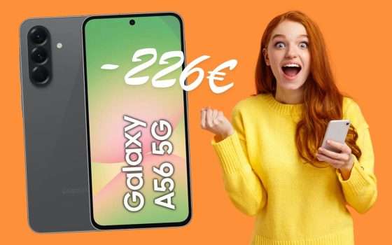Samsung Galaxy A56 da 256GB è il migliore mid range e ora è in sconto di 226€