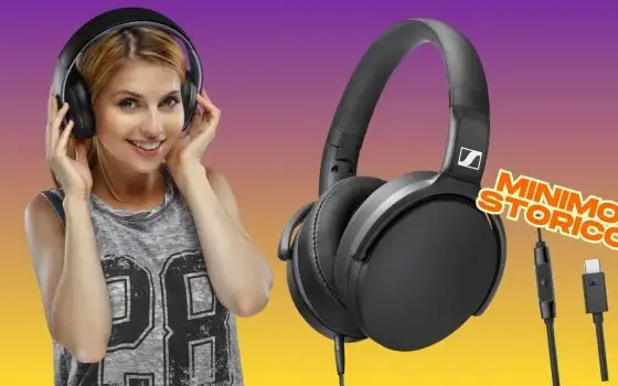 Sennheiser HD 400U: cuffie con cavo USB comodissime in offerta a tempo