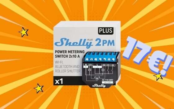 Ultimi pezzi per Shelly Plus 2PM su Amazon a soli 17€