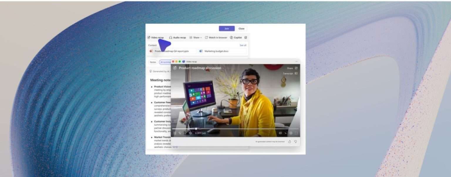 Anteprima: Teams genera riassunti video delle riunioni con i momenti chiave